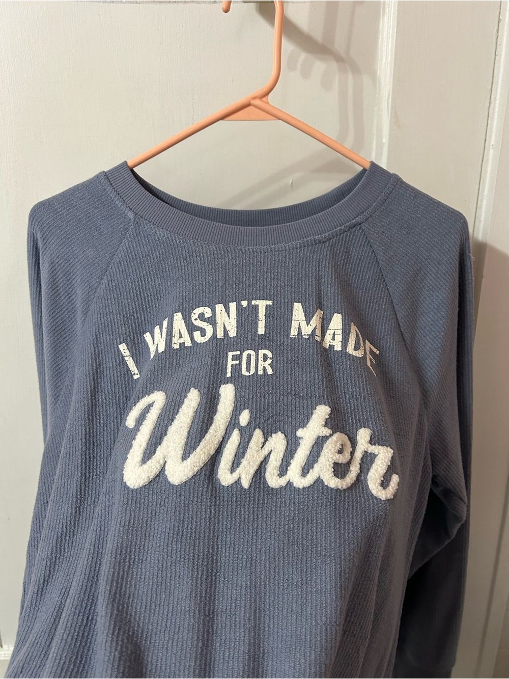 Maurices Blue 'I Wasn't Made For Winter' Pullover Sweatshirt